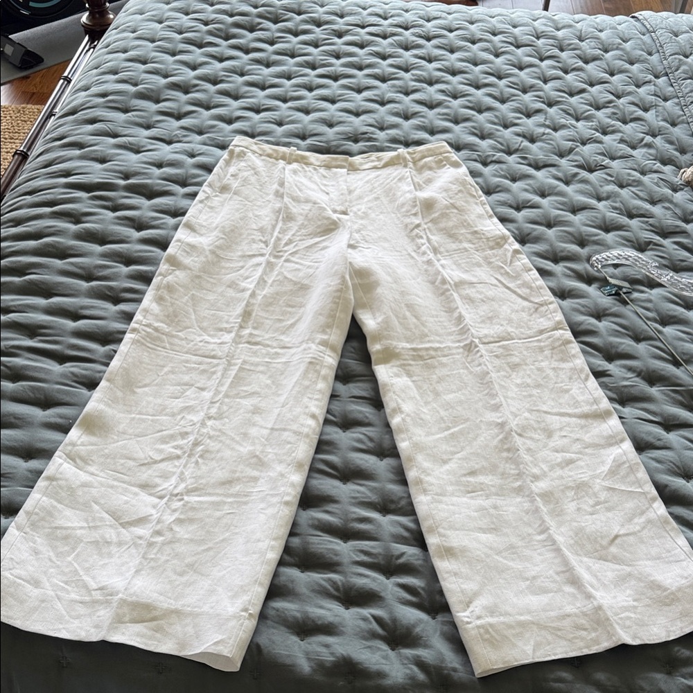 J. Crew women’s lined white Linen Dress Pants